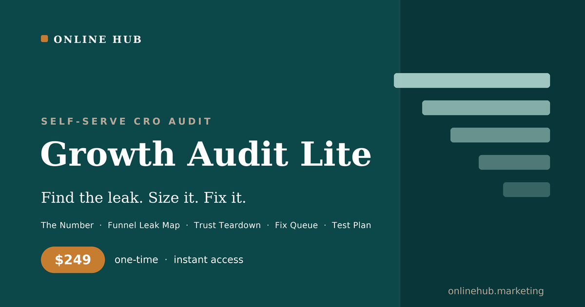Growth Audit Lite, the five sections